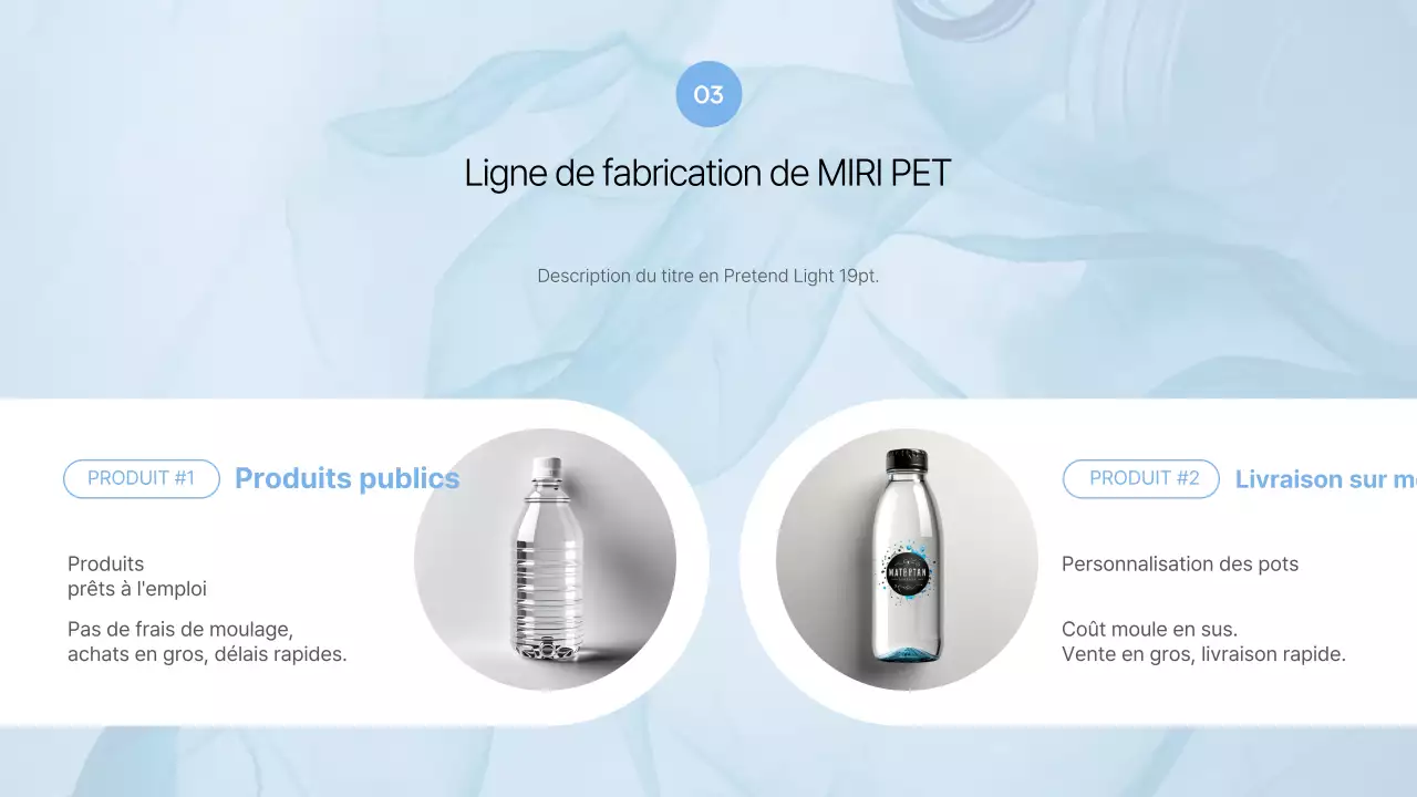 Proposition d'emballage moderne Sky Blue