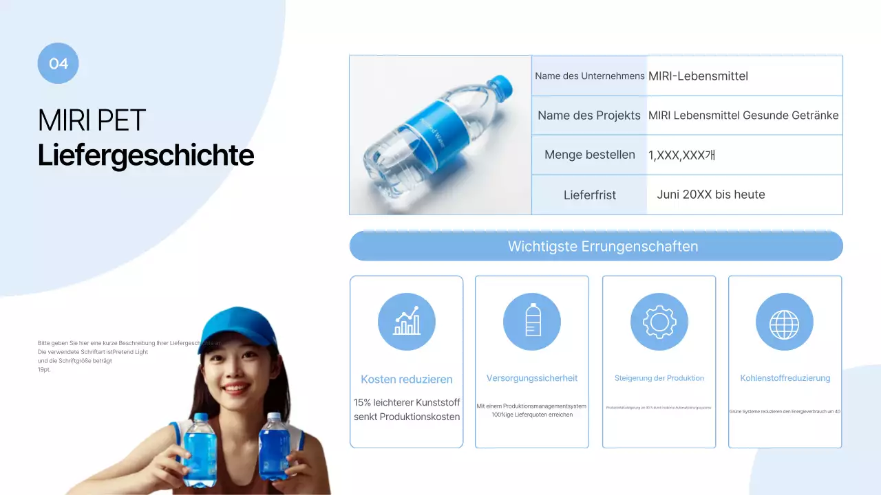 Vorschlag für eine moderne Verpackung in Himmelblau