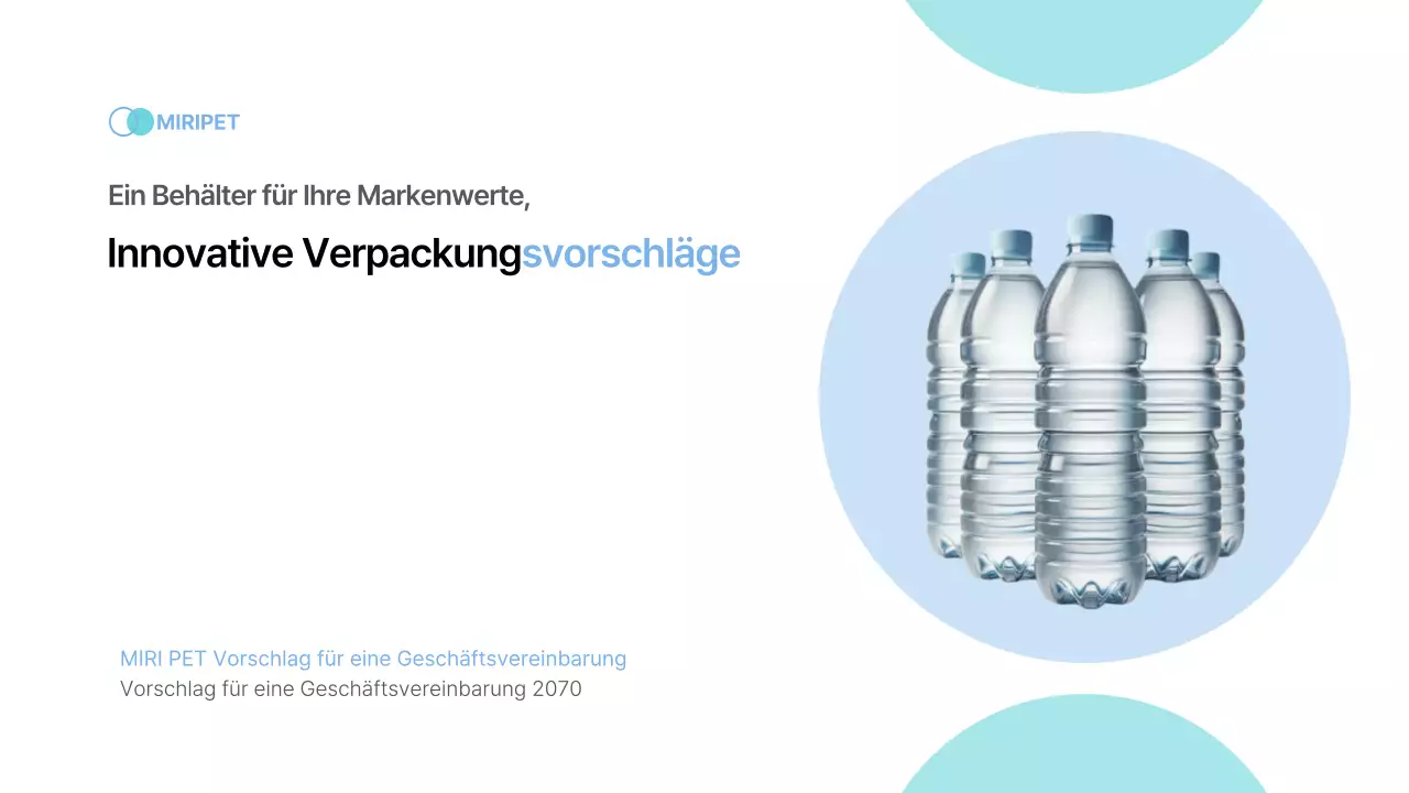 Vorschlag für eine moderne Verpackung in Himmelblau