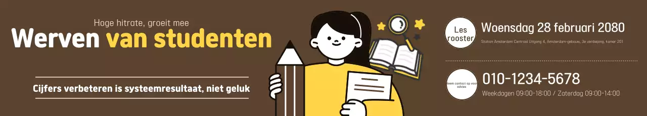 Wervingsadvertentie voor stagiaires bij Brown Simple