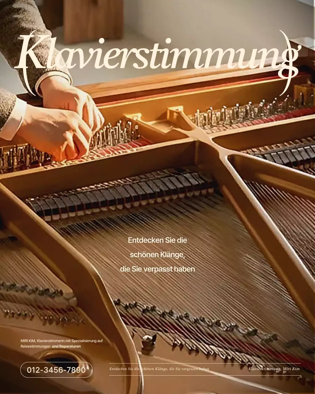 Beige Simple Piano Werbung