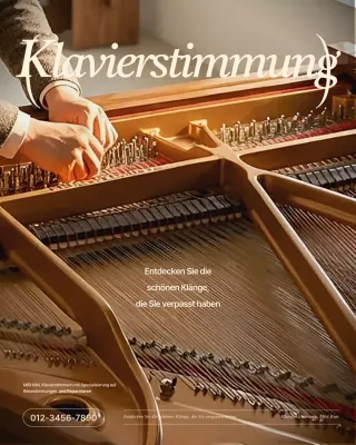 Beige Simple Piano Werbung