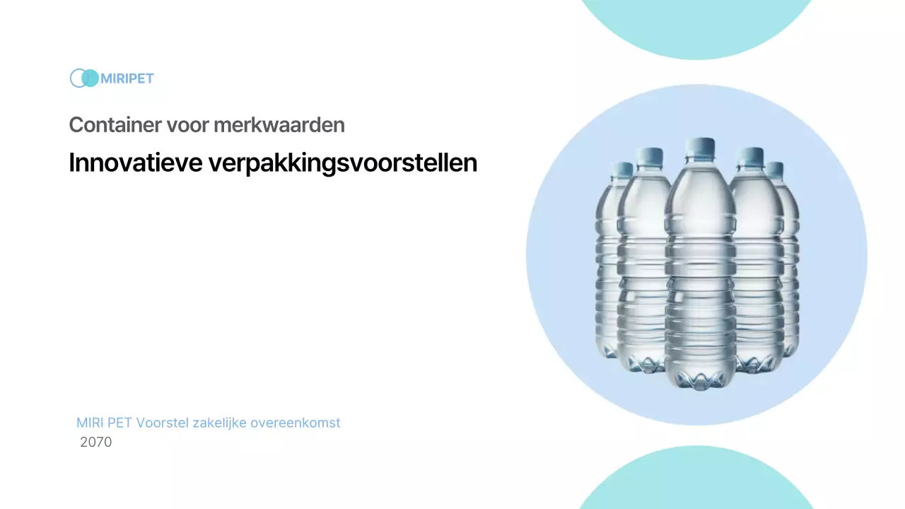 Hemelsblauw modern verpakkingsvoorstel