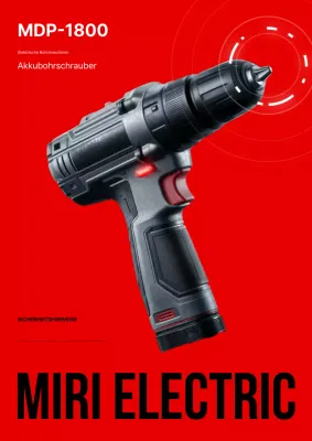 Produktaktion für moderne rote elektrische Bohrmaschinen