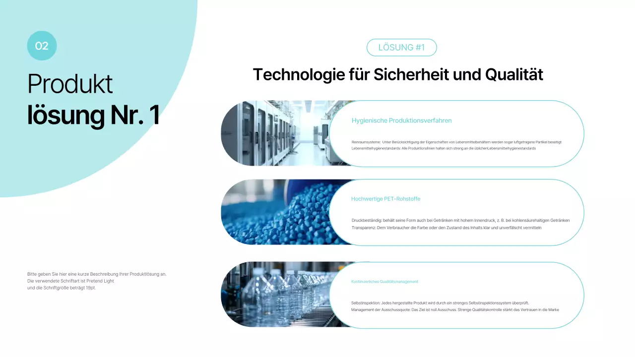 Vorschlag für eine moderne Verpackung in Himmelblau