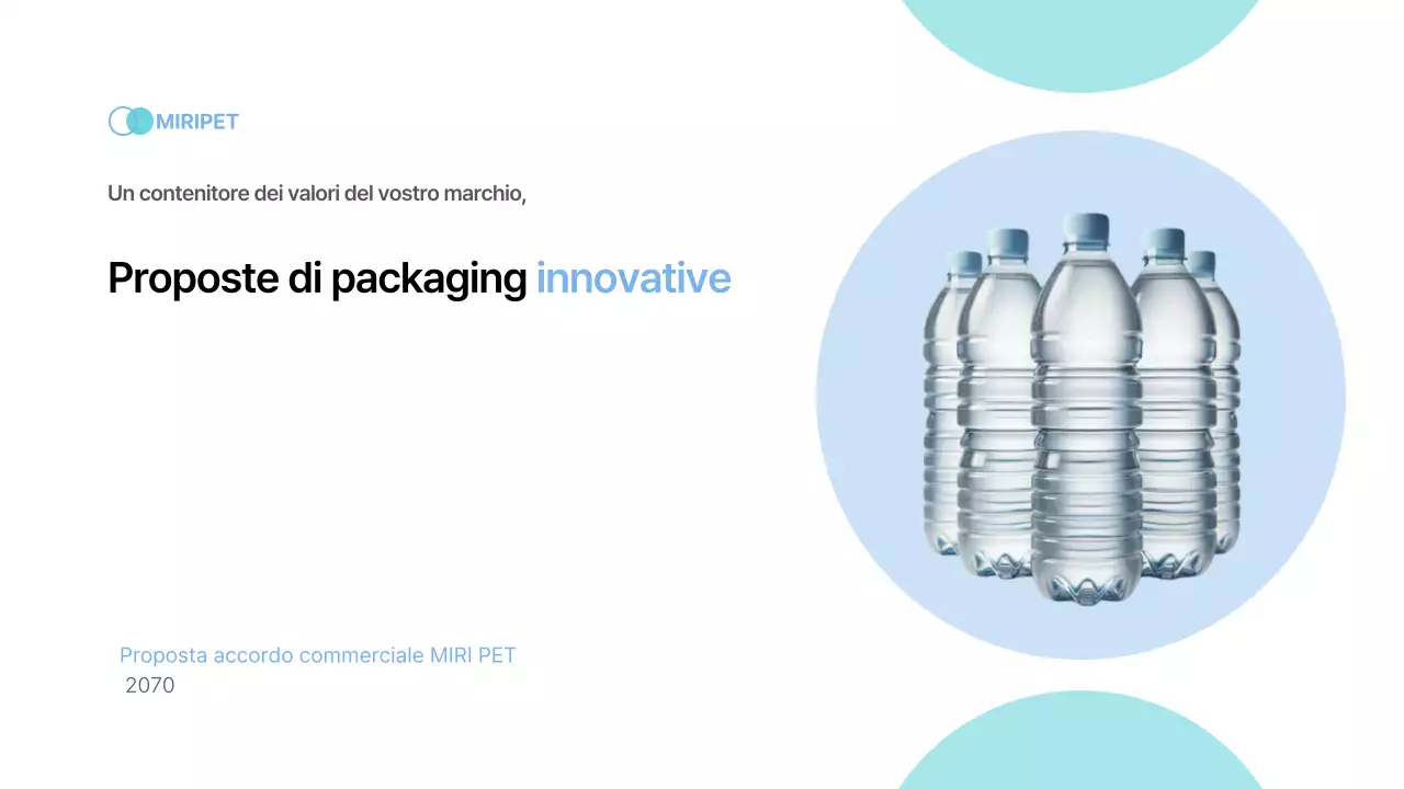 Proposta di packaging moderno blu cielo