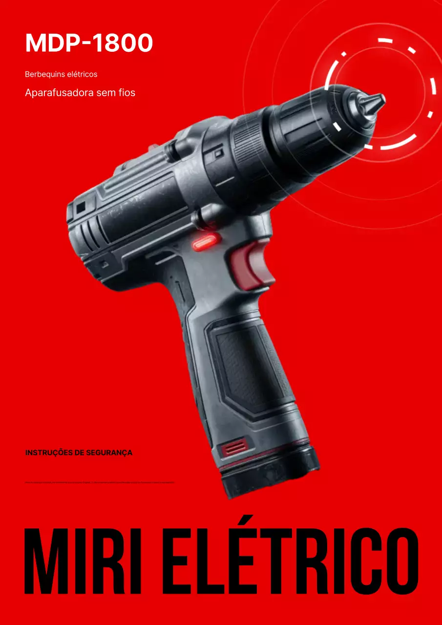 Furadeira elétrica moderna vermelha em promoção