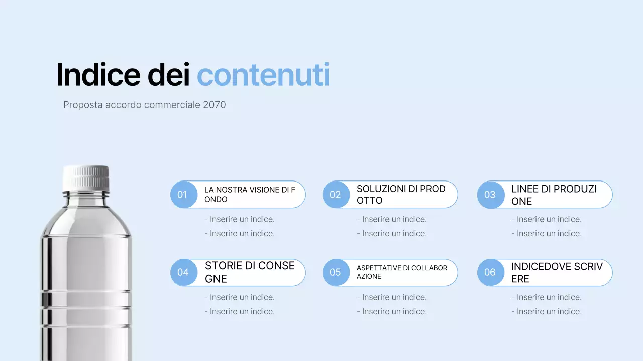 Proposta di packaging moderno blu cielo