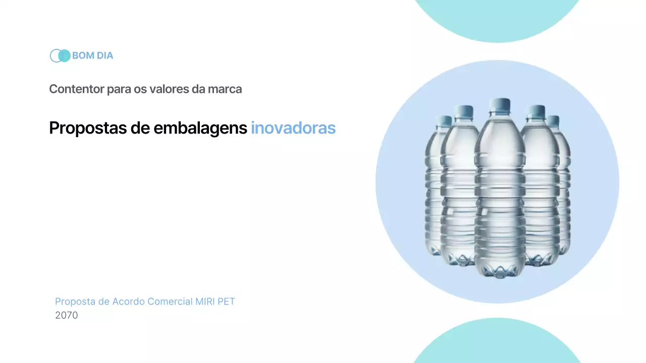 Proposta de embalagem moderna em azul celeste