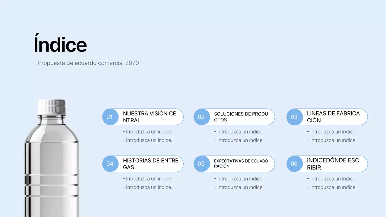 Propuesta de embalaje moderno en color azul cielo
