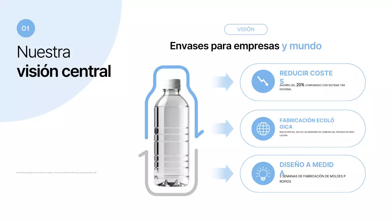 Propuesta de embalaje moderno en color azul cielo