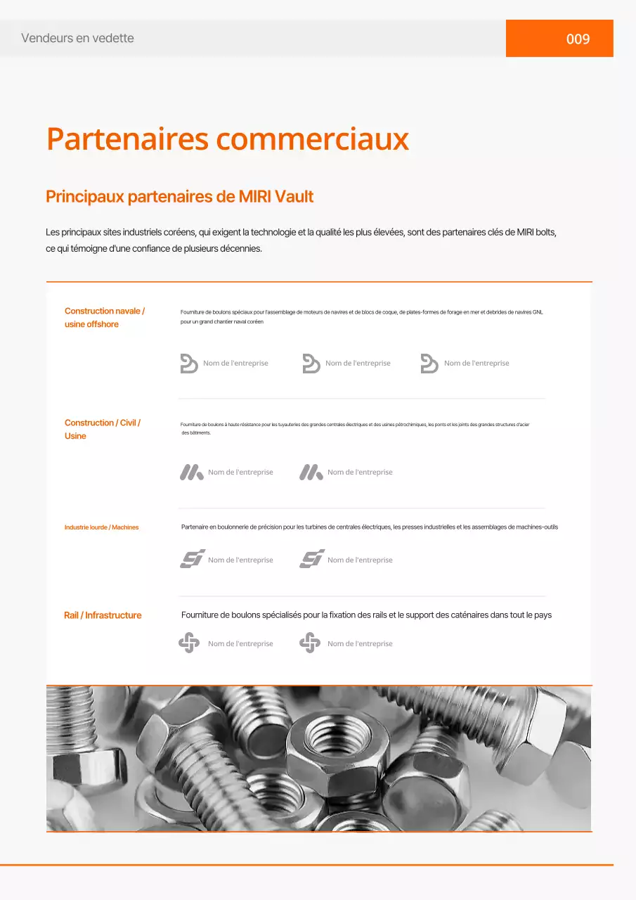 Catalogue industriel simple Orange