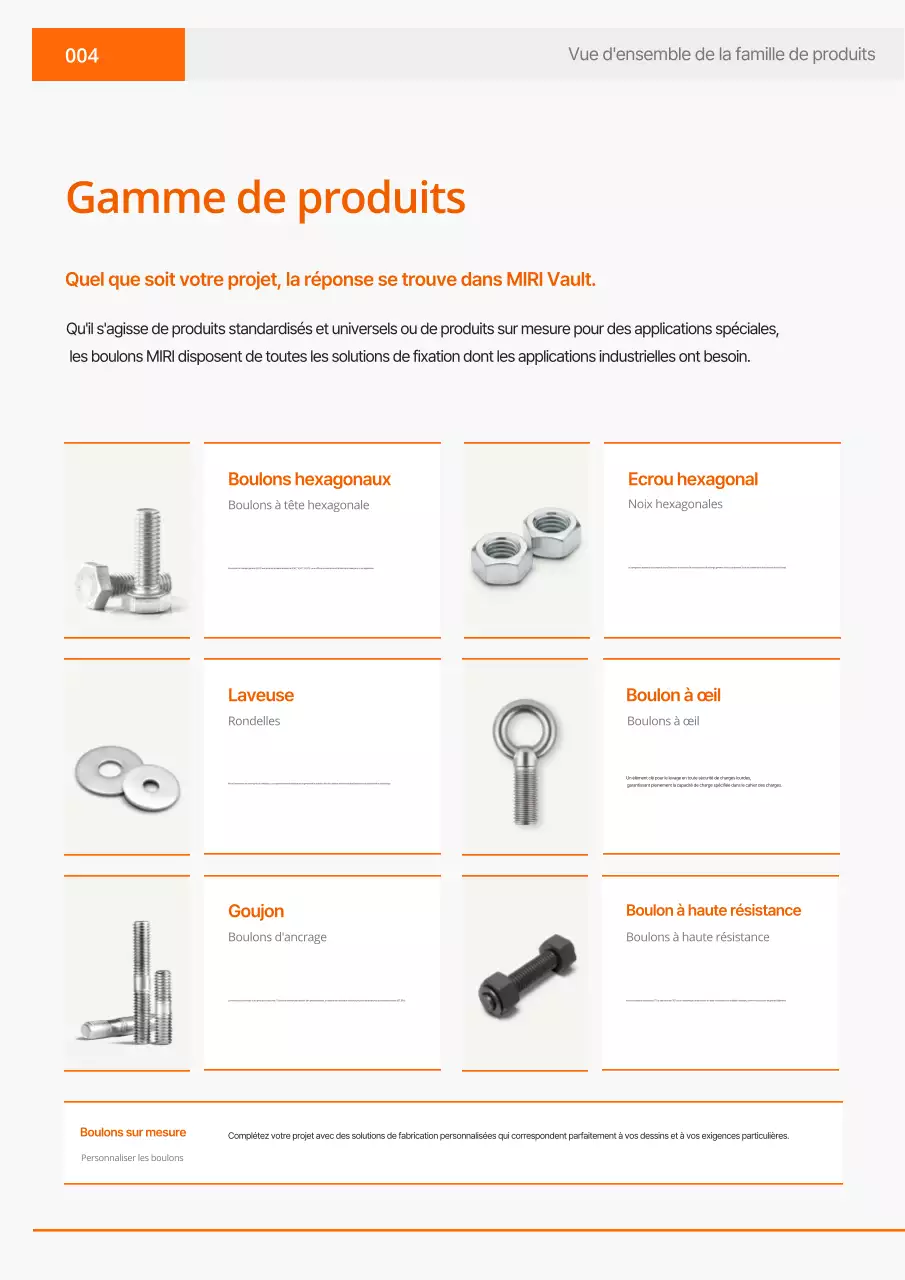 Catalogue industriel simple Orange