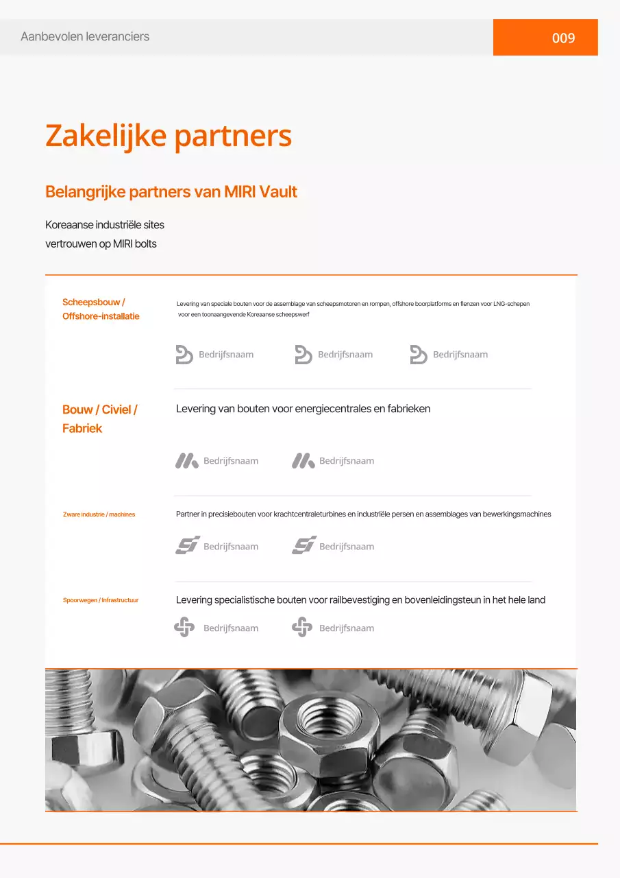 Oranje Eenvoudige Industriële Catalogus