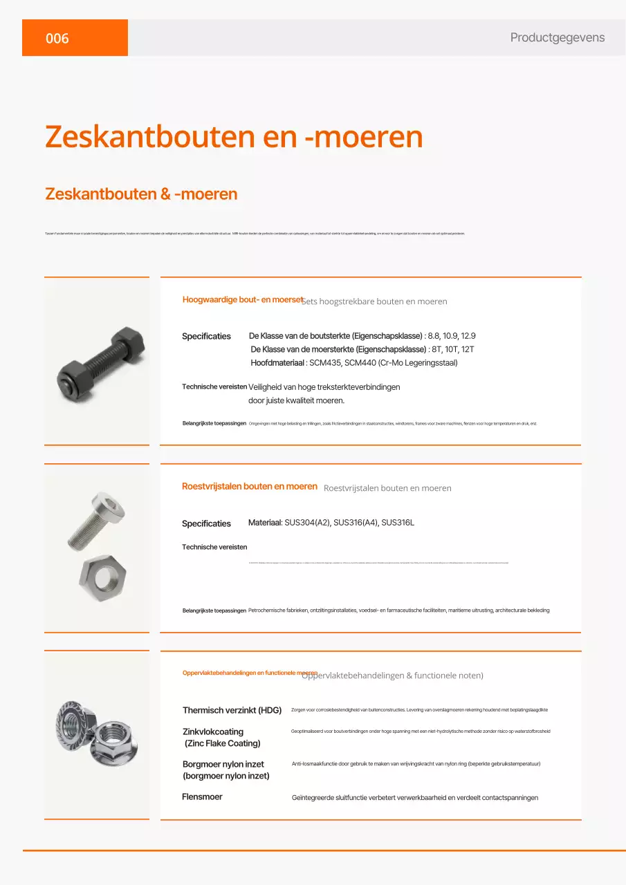 Oranje Eenvoudige Industriële Catalogus