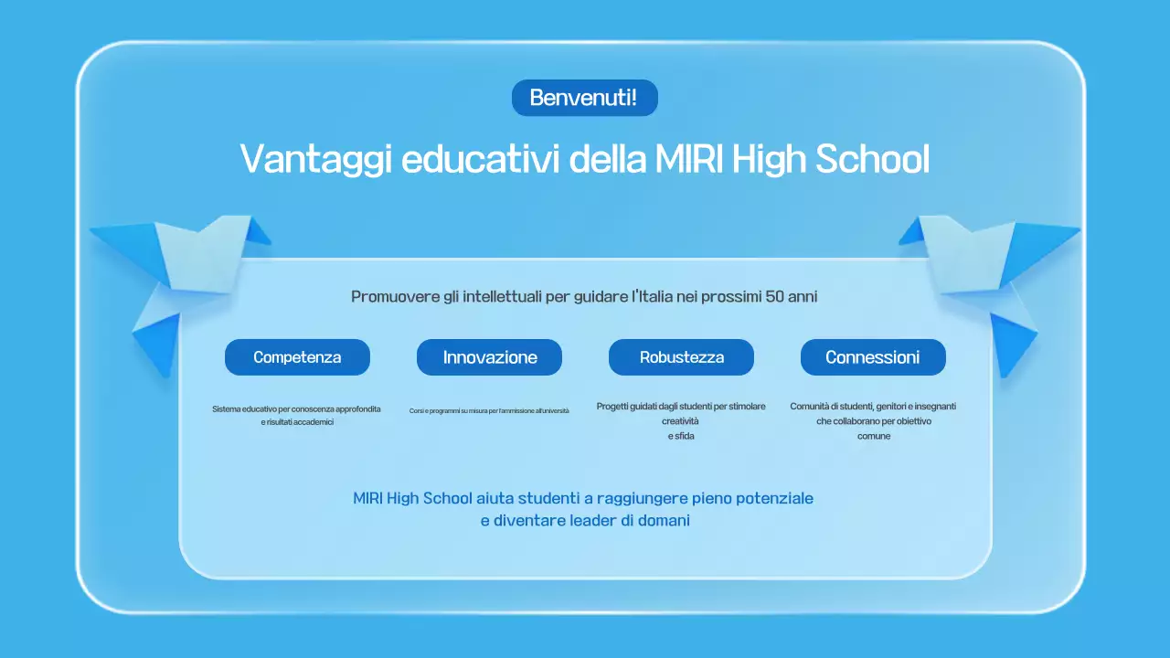 Guida alla sessione informativa sull'istruzione moderna blu