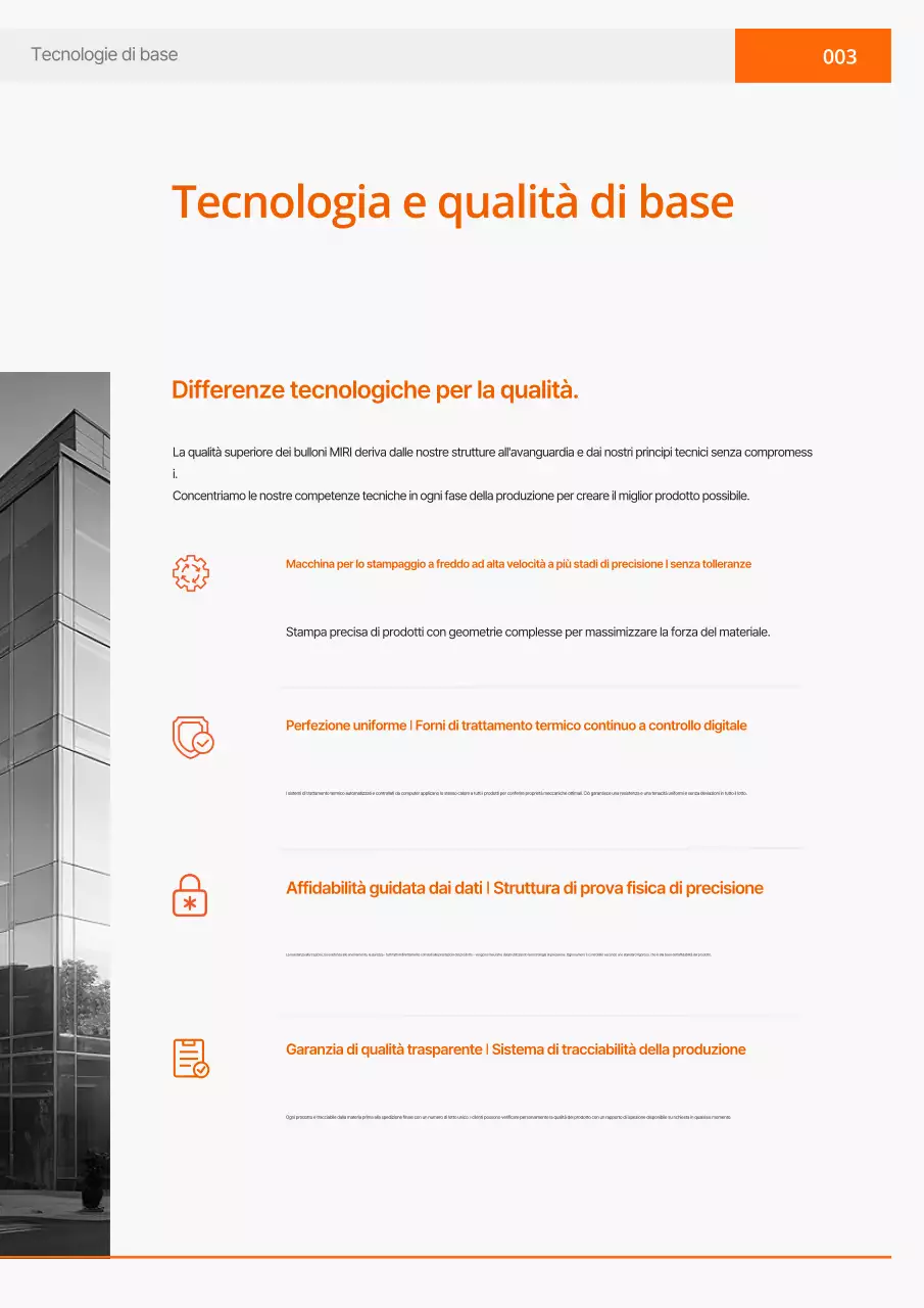 Catalogo industriale semplice arancione