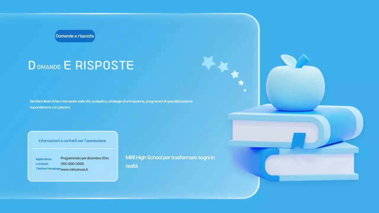 Guida alla sessione informativa sull'istruzione moderna blu