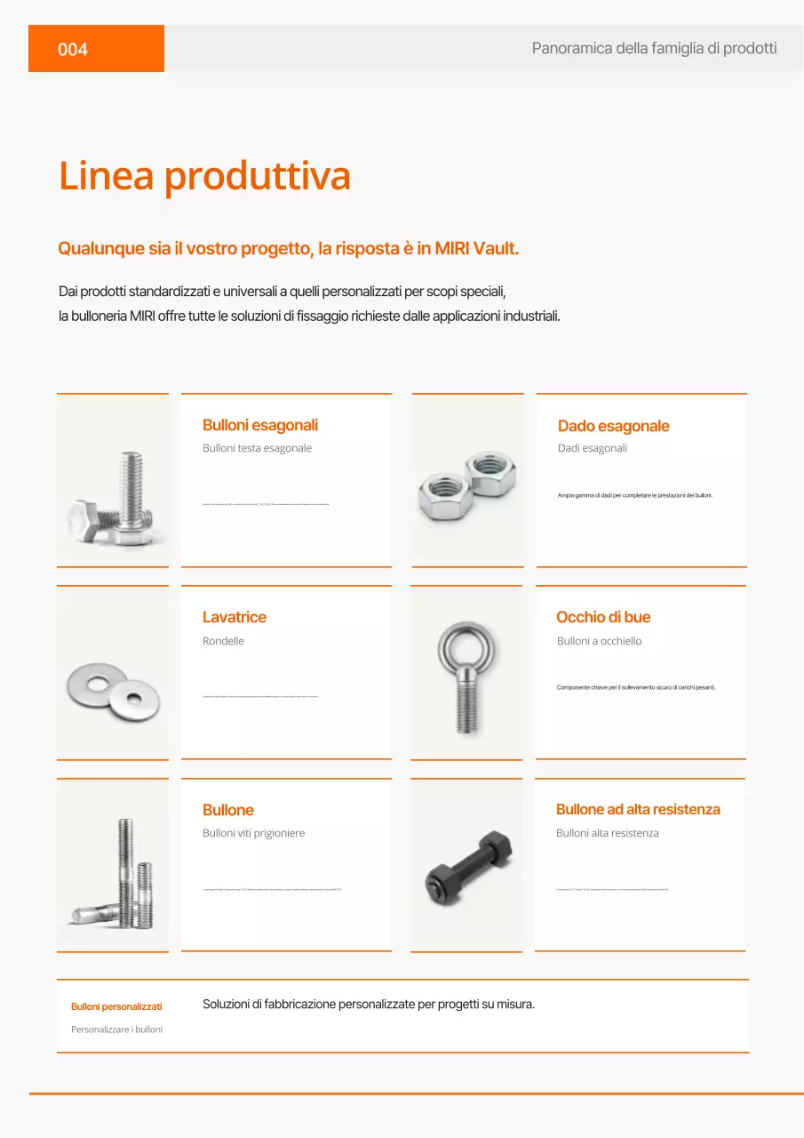 Catalogo industriale semplice arancione