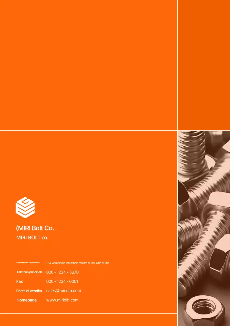 Catalogo industriale semplice arancione