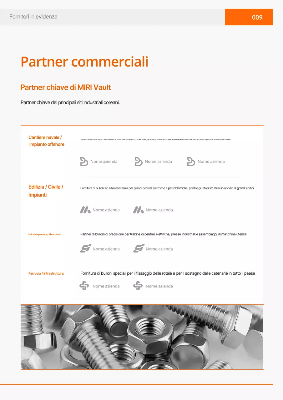 Catalogo industriale semplice arancione