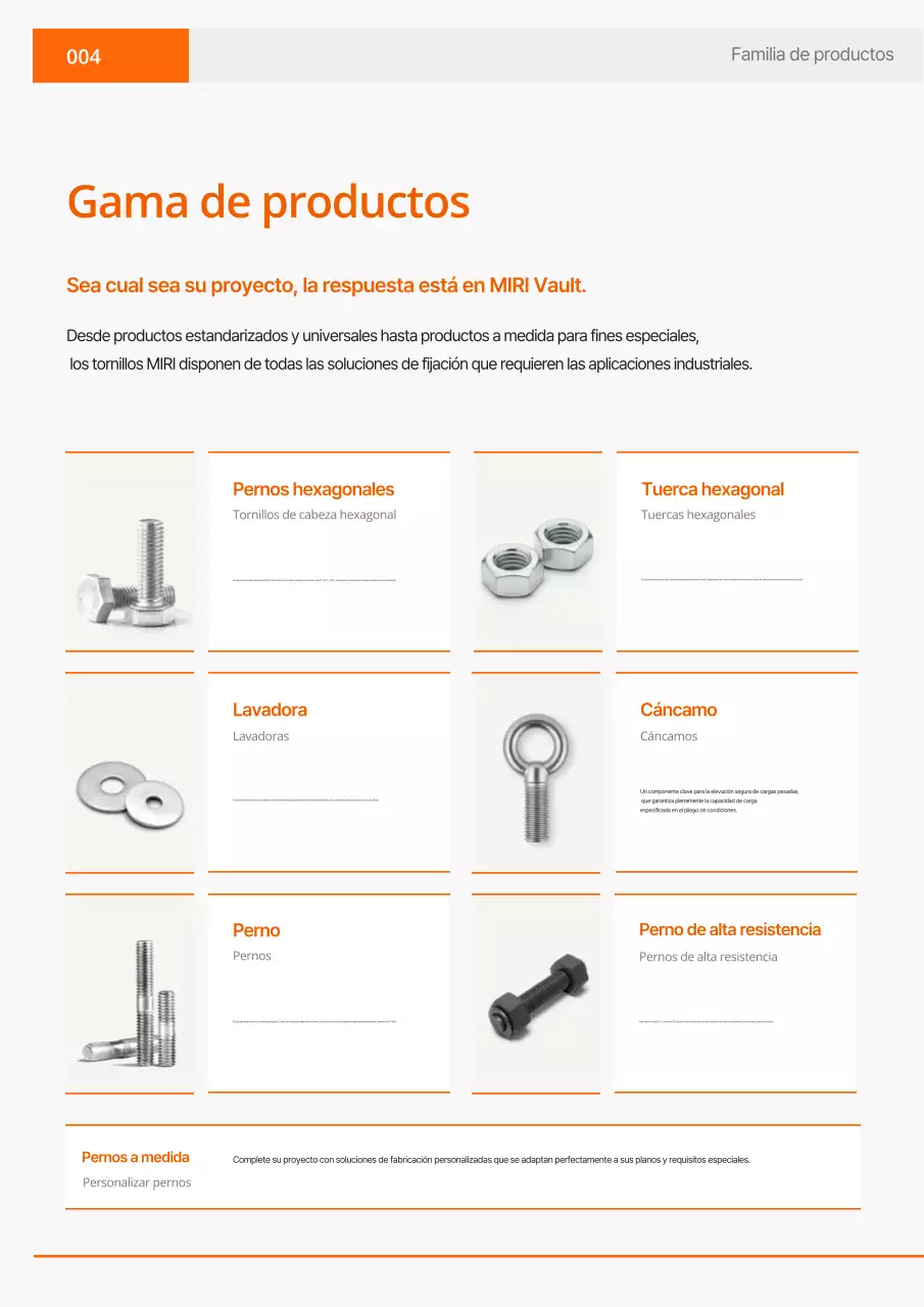 Catálogo Industrial Simple Naranja