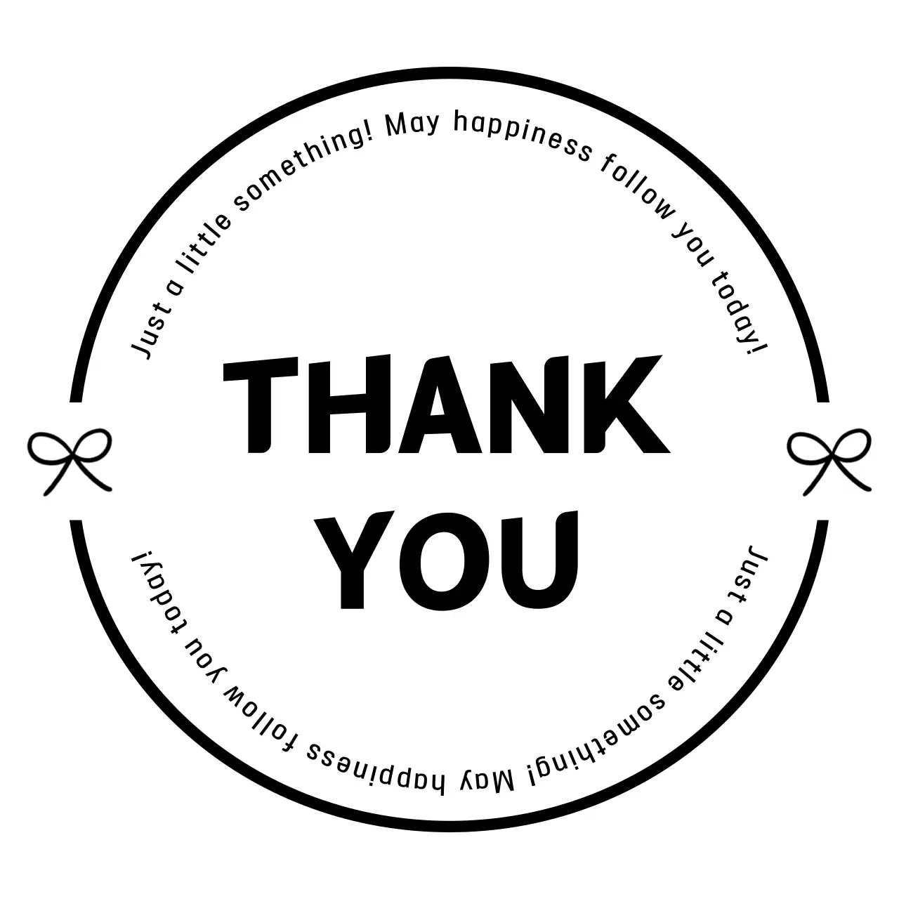 검정 심플 감사 인사