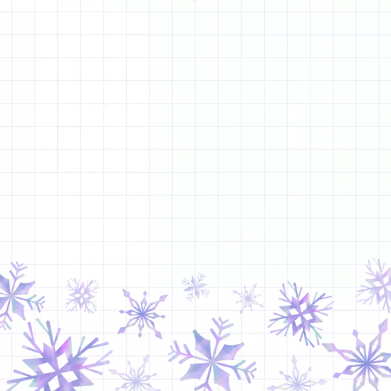 Desain alat tulis kepingan salju ungu musim dingin