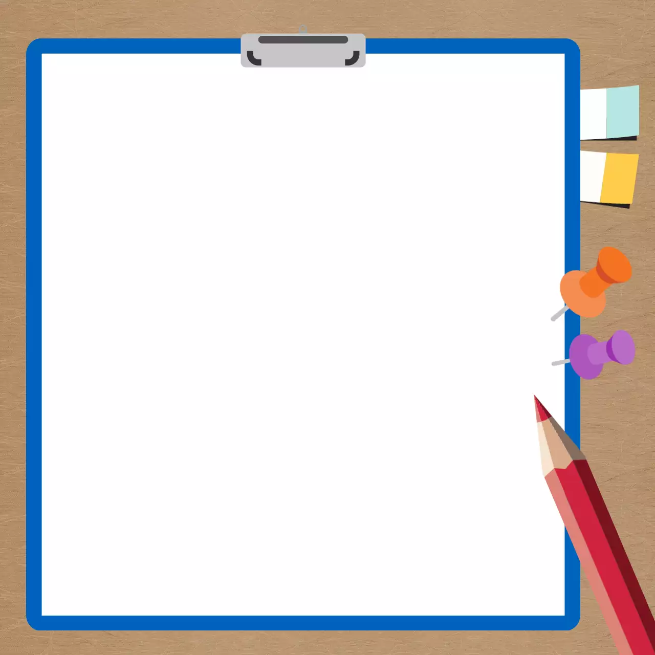 파랑 심플 서류철 엽서