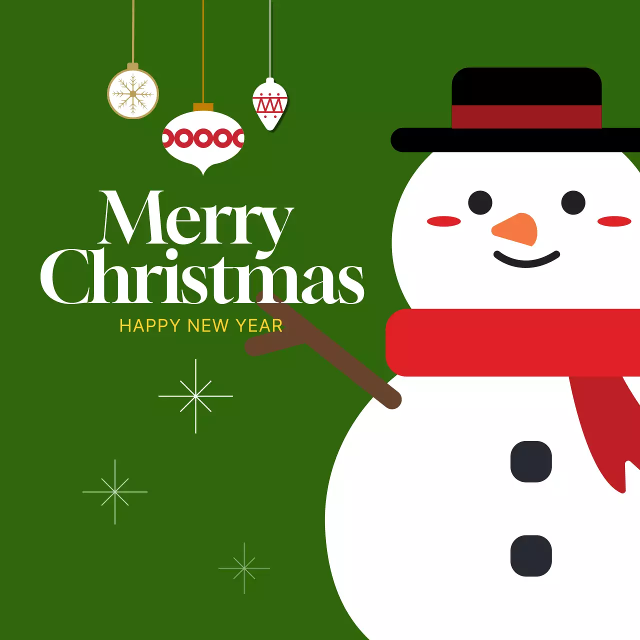 초록 아기자기한 크리스마스 카드