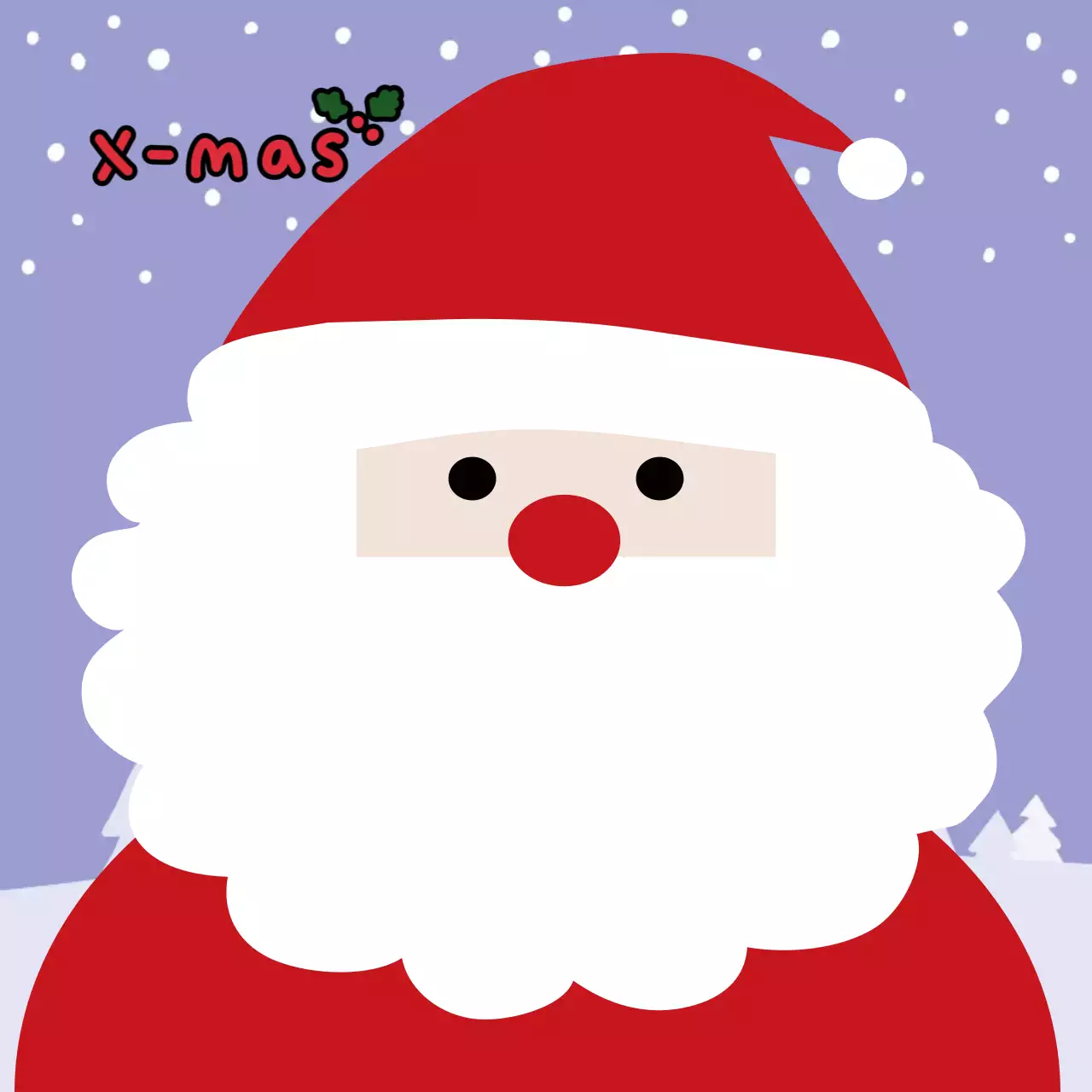 연보라 심플 크리스마스 엽서