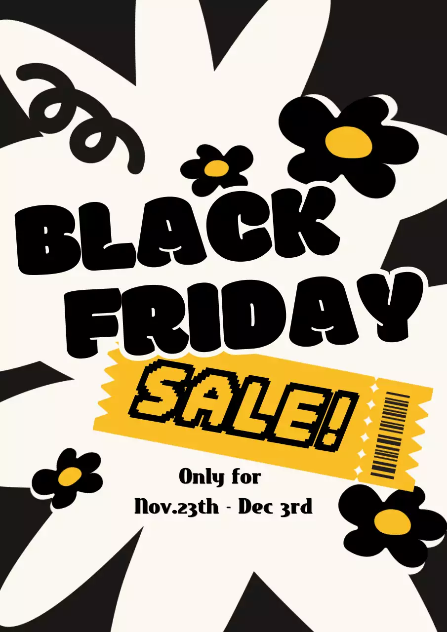 Quảng cáo Black Friday đơn giản màu đen