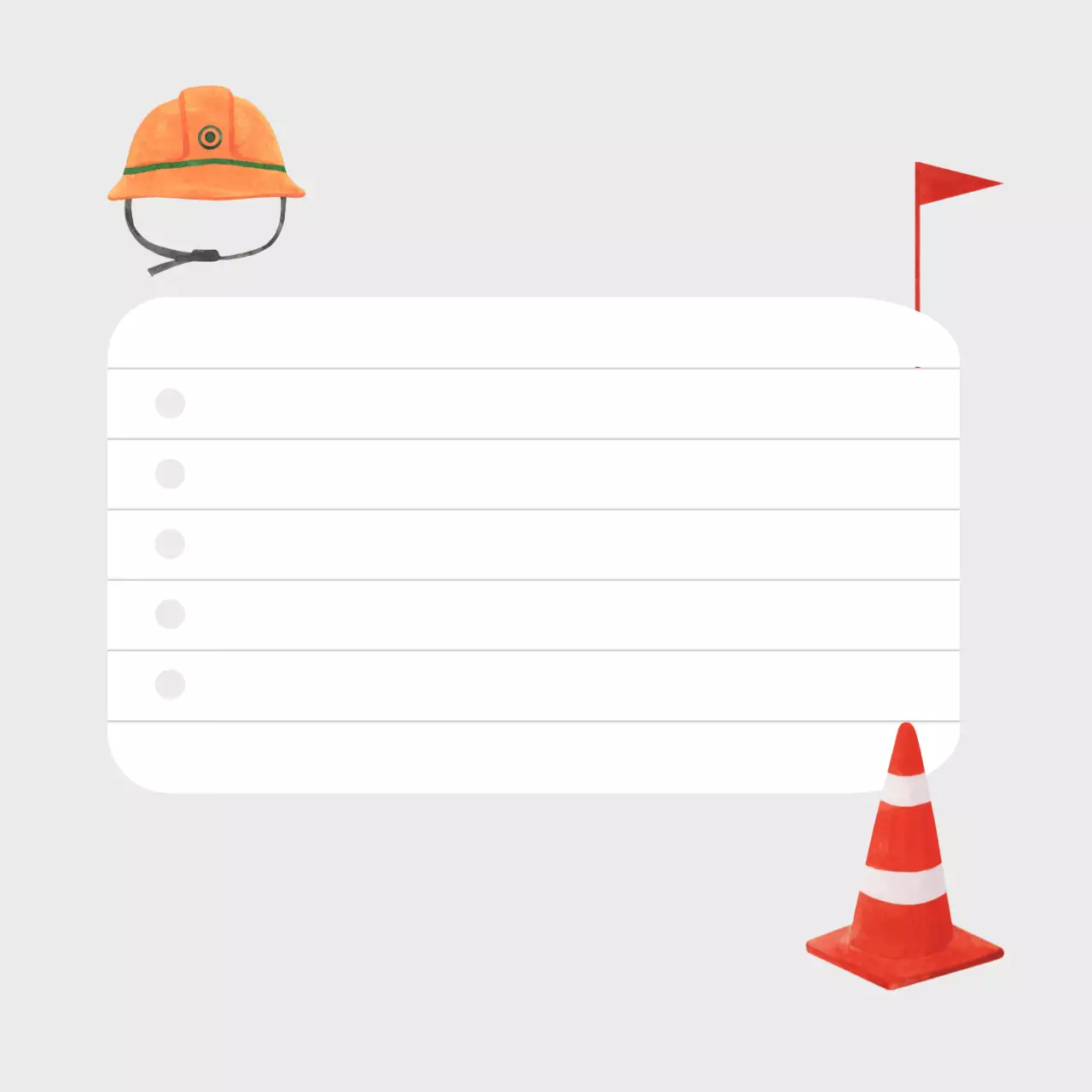 회색 깔끔 안전 지침 안내