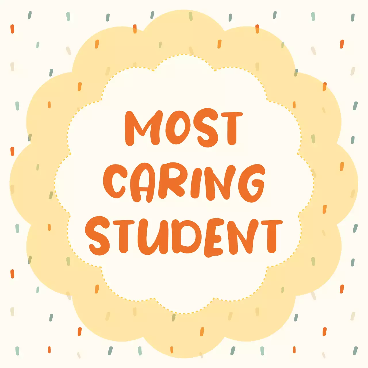 Lencana pelajar kuning yang ceria