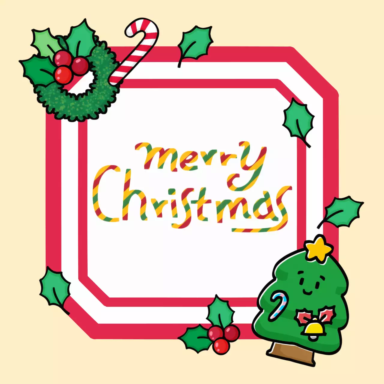 빨간색 레트로 크리스마스 선물용