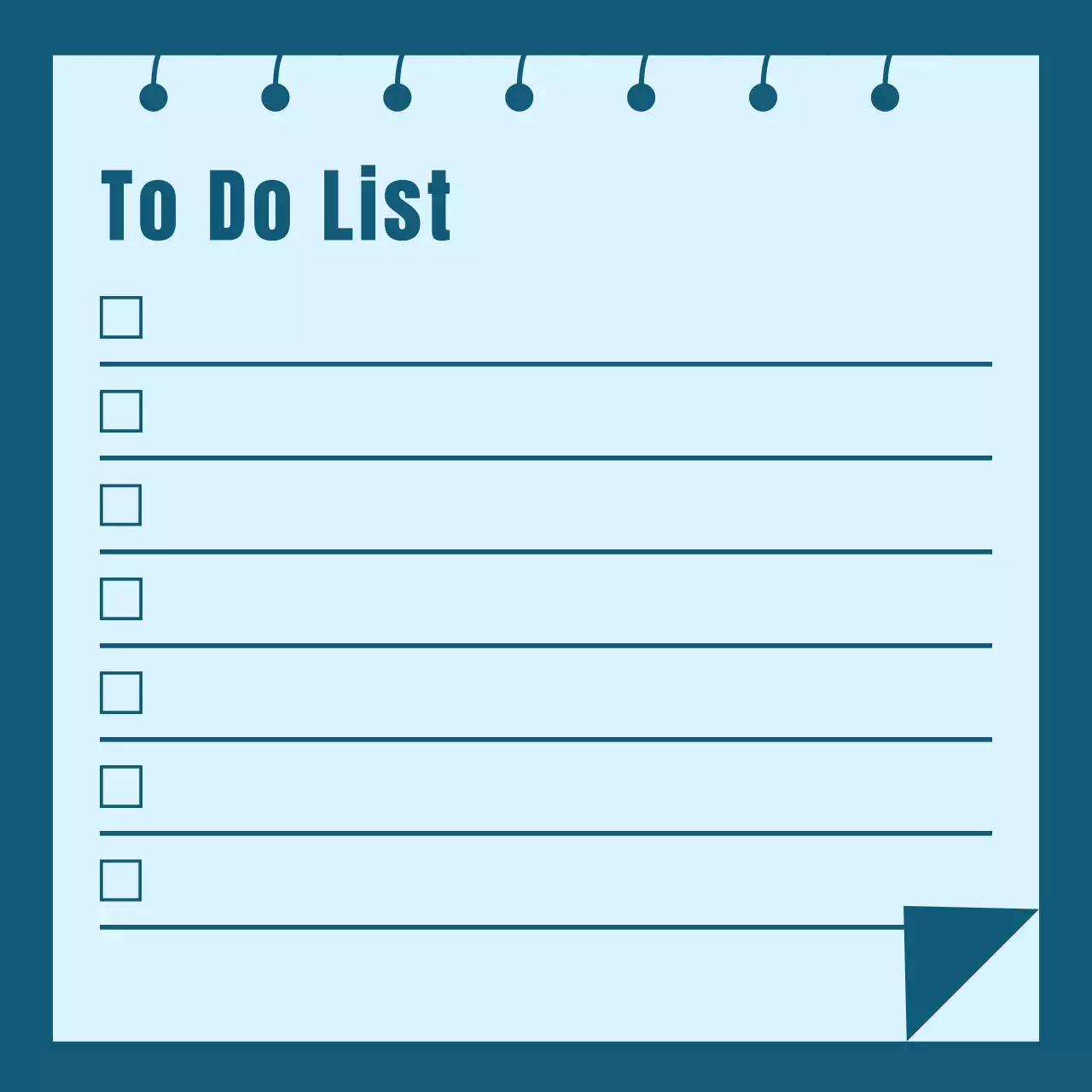 하늘색 미니멀 투두리스트