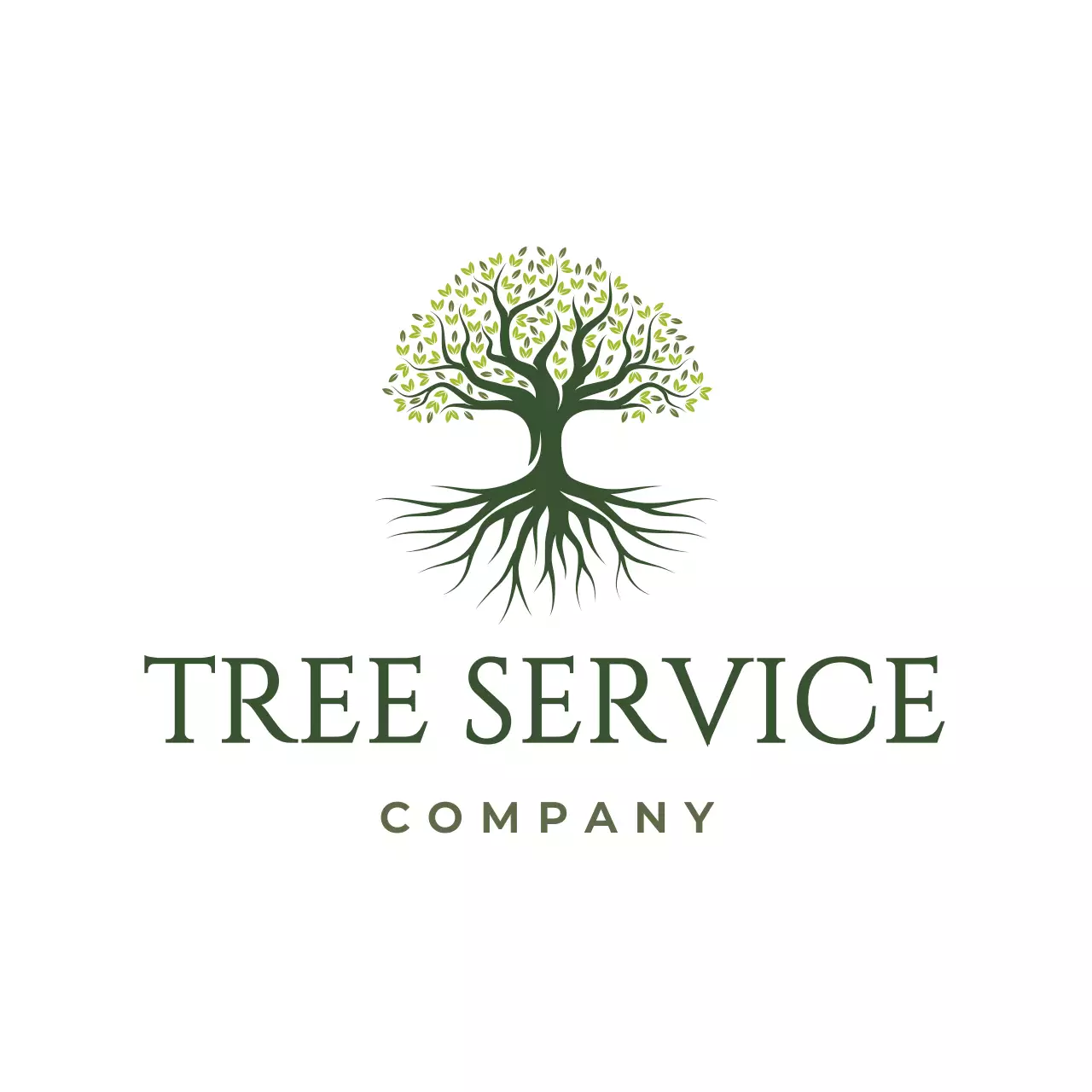 green organic tree for brand identity
