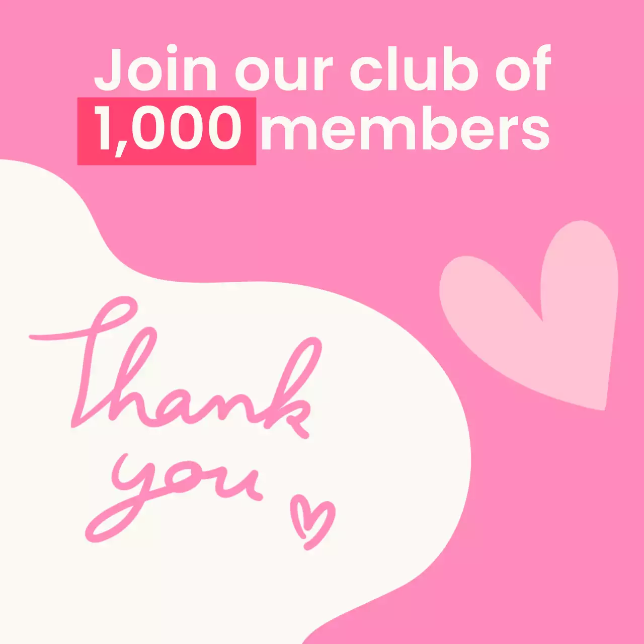 핑크 팝 환영 행사 Cute Pastel Pink Join the Club Membership