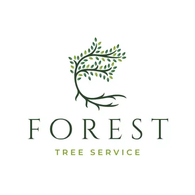 green minimal tree service for brand identity