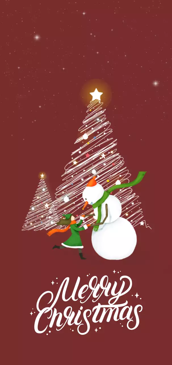 빨강 심플 크리스마스 카드