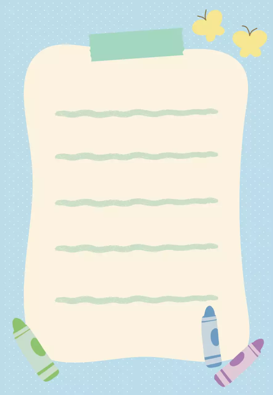 하늘색 아기자기한 체크리스트