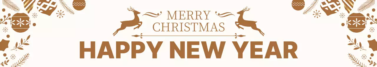 브라운 심플한 크리스마스 연말 새해 인사