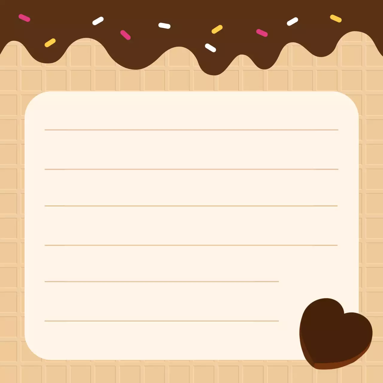 베이지 아기자기한 초콜릿 긋즈