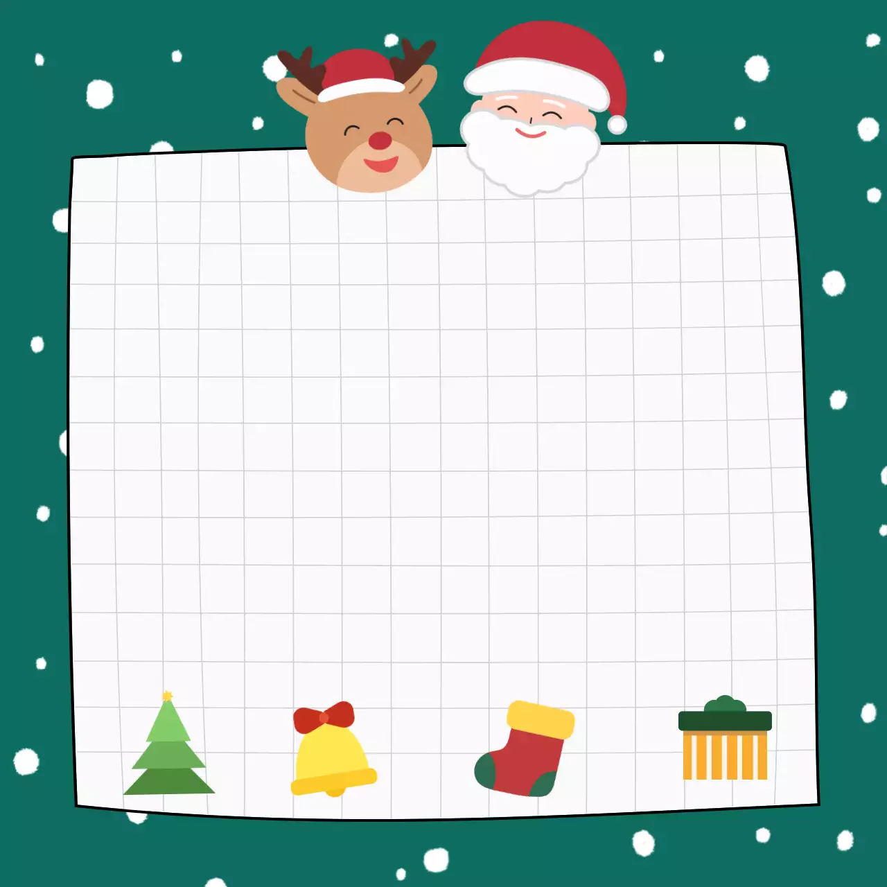 초록 아기자기한 크리스마스 노트