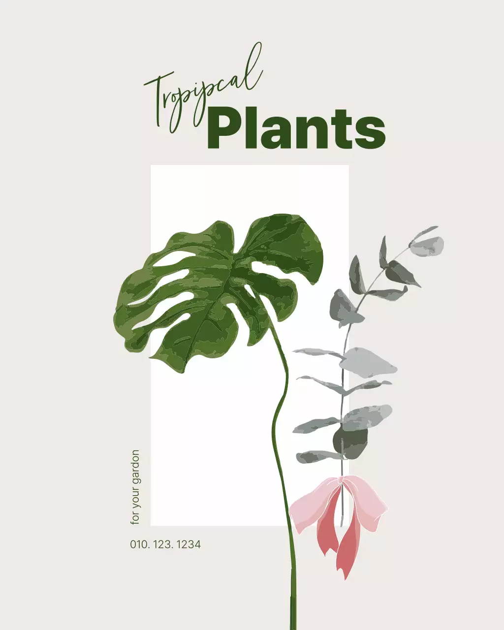 심플 트로피컬 식물 홍보