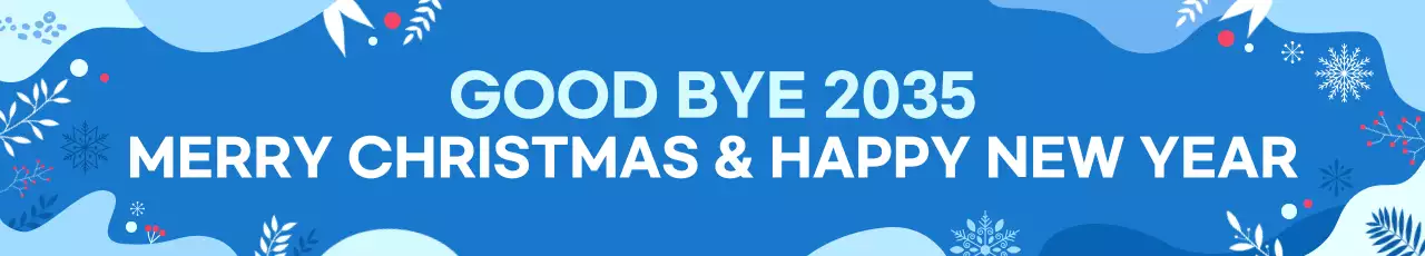 블루 겨울감성 연말 새해 인사