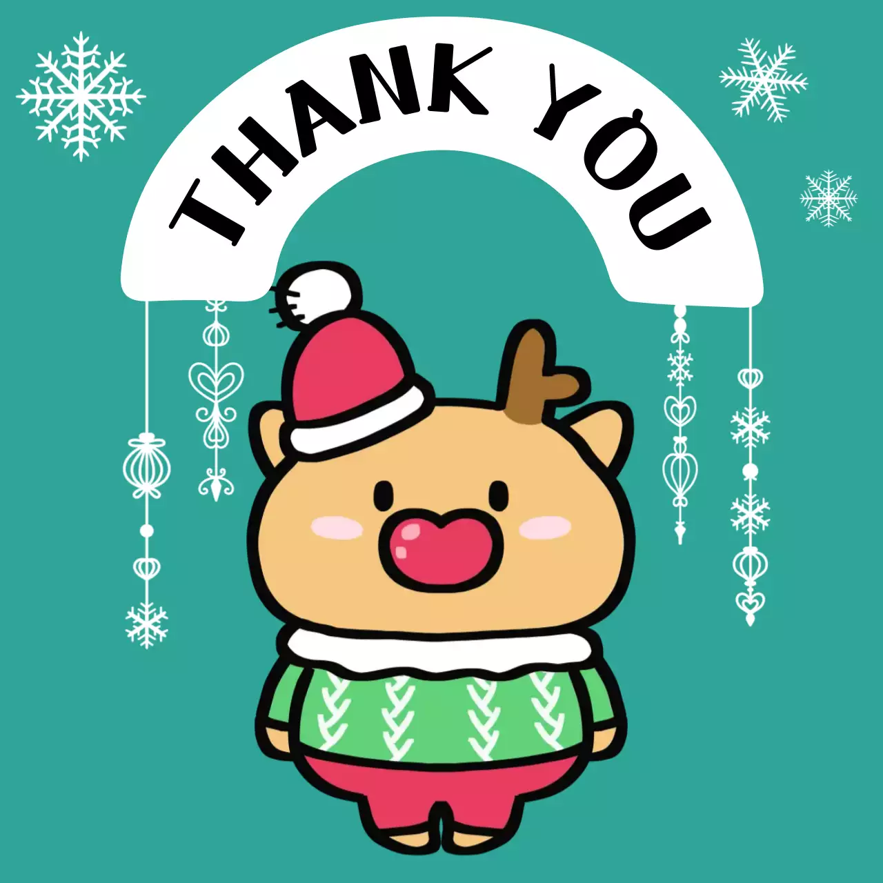 초록색 크리스마스 감사 선물용