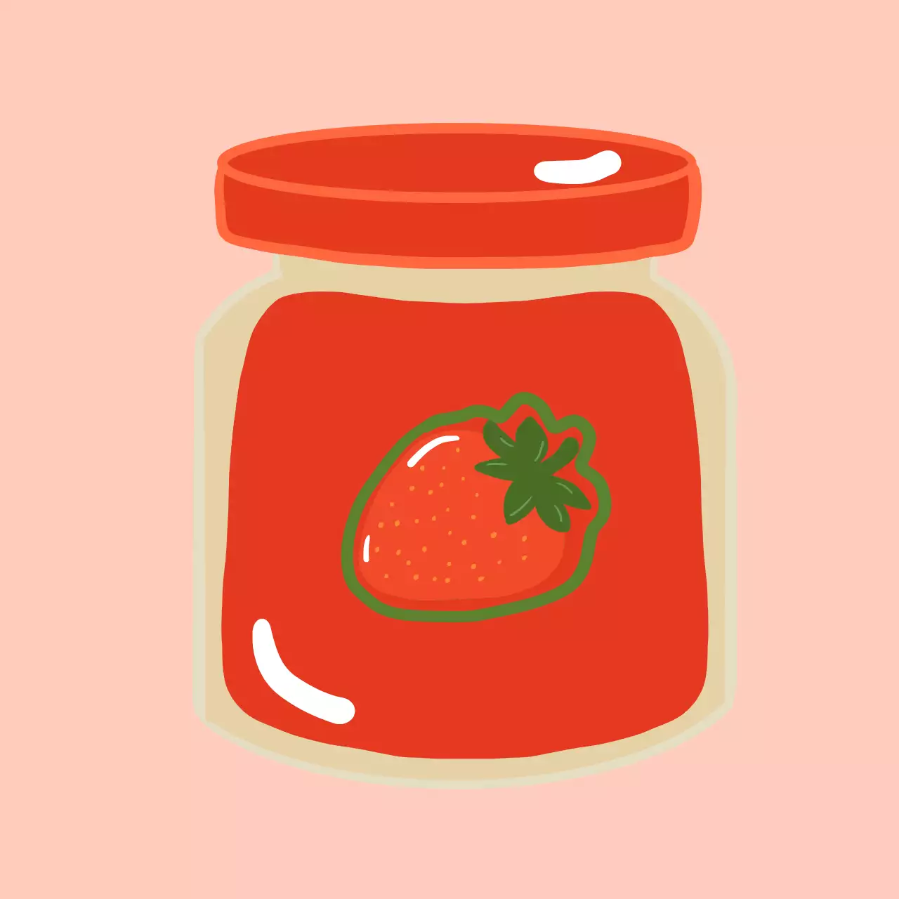 빨강 심플 식품 포토프레임