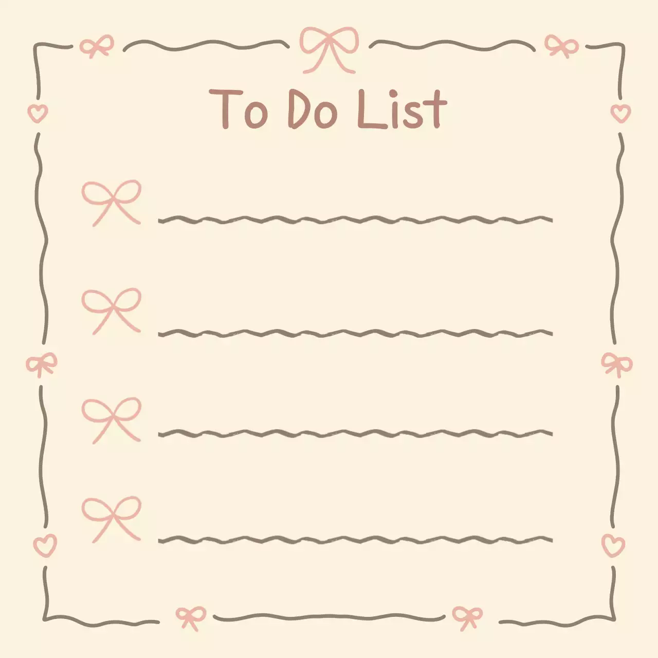 베이지 아기자기한 리본 리스트