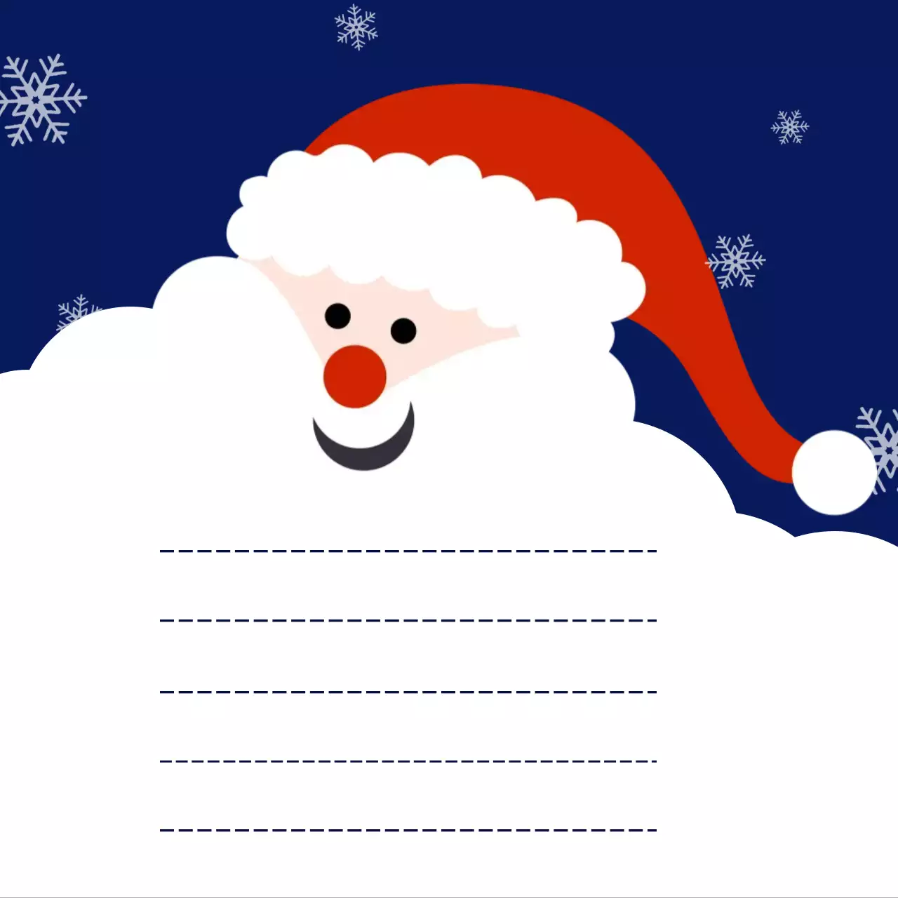 파랑 심플 크리스마스 엽서